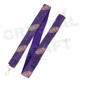 Sangle de sac à main perlée Hail State Sangles de sac de perles de rocaille en or blanc personnalisées Sangle de perles personnalisée pour sacs - Product Image 5