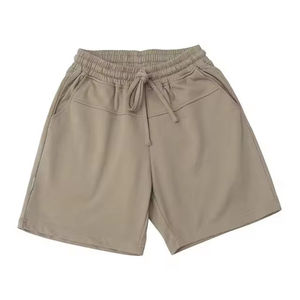 Vente en gros de shorts d'été en coton biologique avec logo sur mesure, respirants, séchage rapide, sports, course à pied, poches latérales cargo, shorts à cordon - Product Image 6