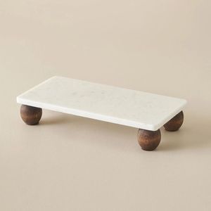 Bandeja de Servir Cuadrada de Mármol Blanco de 25x25 cm, Elegante Bandeja de Mármol para Comer, Té y Decoración de Mesa de Lujo para el Hogar, Gran Venta - Product Image 3