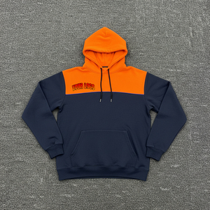 Sudadera con Capucha de Hip Hop para Hombre, 100% Algodón, Invierno, Dos Tonos, Logotipo Bordado Personalizado, Ecológica, Hombros Caídos, OEM/ODM - Product Image 1