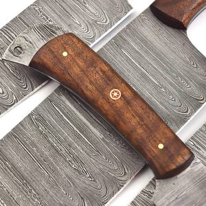Juego de Cuchillos de Chef de Acero de Damasco de Cinco Piezas Nordic Forge, Mangos de Madera de Palisandro, Juego de Cuchillos de Cocina Hechos a Mano con Diseño Personalizado OEM, Cuchillos de Espiga Completa - Product Image 4