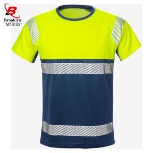 Camiseta de construcción Premium HI VIS Comfort Fit Material de poliéster de secado rápido Ropa de trabajo de seguridad de alta visibilidad Amarillo - Product Image 5