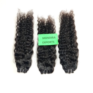 100% Remy Cuticule Aligné Extensions de Cheveux Humains Vierges Double Trame Machine Bouclés Temple Indien Bundles de Cheveux Humains - Product Image 5