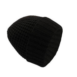 High Quality Winter Knitted <b>Beanie</b> Cap for Men Custom Logo Embroidery <b>Fleece</b> Pattern Adjustable Woven Label <b>Beanie</b> Cap For Men - Product Image 2
