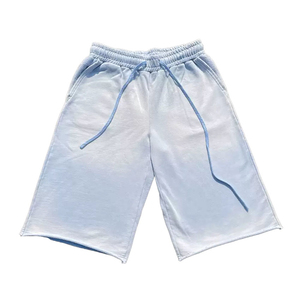 Washed <b>Shorts</b> French Terry <b>Patch</b> Breathable 100% Cotton Streetwear Vintage Sun Faded Acid Wash <b>Shorts</b> for <b>Men</b> 2026 - Product Image 3