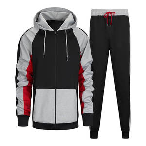 Chándales Venta al por mayor Chándales Color Cuello rojo Media cremallera Conjunto de ropa de entrenamiento y jogging para chándal transpirable unisex - Product Image 2