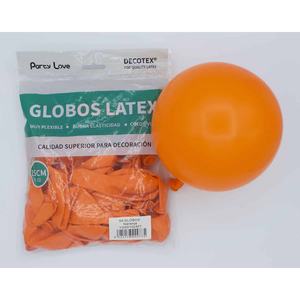 Globos de Látex Party Love de 25 cm, Color Naranja R10, para Decoración - Product Image 1
