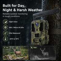 Caméra de chasse sans fil Sensvison CMOS 4G à énergie solaire avec détection de la faune par IA, vision nocturne 4K pour la chasse et la sécurité extérieure