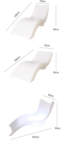 كرسي استلقاء للتشمس في الماء، كرسي استرخاء من البولي إيثيلين داخل المسبح، سرير نهاري للشاطئ - Product Image 6