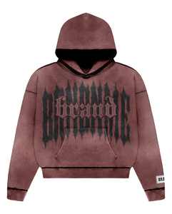 Sudadera con capucha para hombre 100% algodón 500Gsm Heavyweight Acid Wash con logotipo bordado desgastado personalizado recortado Vintage Winter - Product Image 2