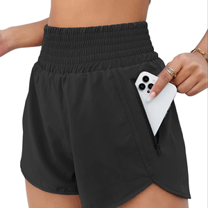 Shorts de course pour femmes, taille haute, respirants, colorés, effet délavé - Product Image 4