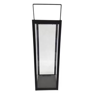 Lanterne de fer en verre 3D en pierre grise décorative pour la maison avec bougeoir T Lite pour décoration de jardin de meilleure qualité en gros en vrac - Product Image 3