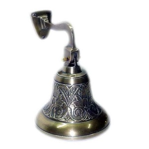 Empuje y presione la campana de llamada para la recepción del hotel y el restaurante, campana colgante de latón Vintage, artículo decorativo antiguo para el hogar de alta calidad - Product Image 3