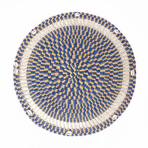 Sous-plat rond en jonc de mer fait main, sélectionné avec soin, avec des coquillages, tapis tissé décoratif artistique, couleur personnalisée pour événement, fête, mariage - Product Image 3