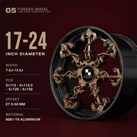 Jantes forgées en deux parties à six branches en bronze antique, 18, 19, 20, 21 pouces, 5x112, 5x114.3, 5x120, BMW M4