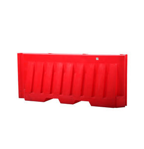 Barrera de plástico rojo personalizada, barrera de seguridad vial de grado de Ingeniero, reflectante, llena de agua/arena, pegatina única - Product Image 3