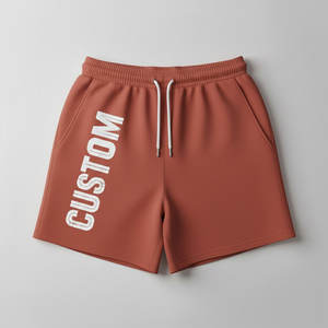 Shorts décontractés pour homme avec logo brodé personnalisé, tissu satiné, doux, respirant, coupe décontractée pour un usage quotidien, style streetwear moderne - Product Image 1