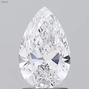 D Color VS1 Clarity Size 1.50Ct Polished Labgrown Diamond Pear Shape HPHT-CVD Diamond Jewelry Loose Diamonds