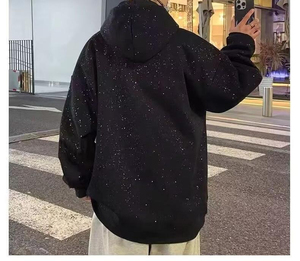 Sweat-shirt à capuche oversize imprimé pour homme, tendance, en gros, lourd, pour l'hiver, avec poche - Haute qualité - Product Image 2