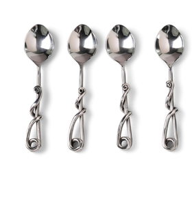 Ensemble de couverts en acier inoxydable fini argenté Cuillères métalliques de meilleure conception pour la maison Hôtel Restaurant Service de restauration - Product Image 4