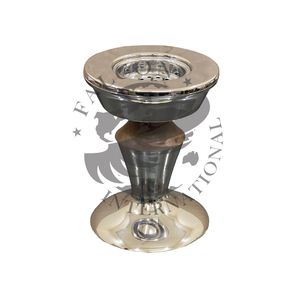 Brûleur d'encens à base ronde en bois Brûleur Mubkhar en acier inoxydable avec bakhoor plaqué or pour l'été, le printemps et l'automne - Product Image 4