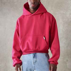 Sweat-shirt pour homme, logo personnalisé, tissu en molleton français, vente en gros, pull oversize, sweat-shirt lourd, épaules tombantes, 100% coton, blanc, hiver - Product Image 3