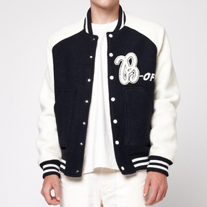 Veste universitaire en laine XL grande taille de haute qualité pour hommes, tenue d'hiver décontractée, devant en toile et cuir, vente en gros de Letterman Design - Product Image 6