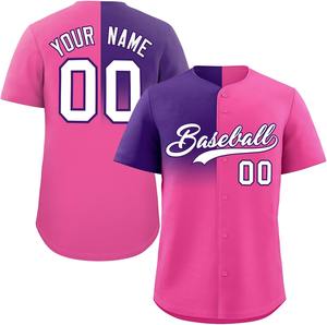 Jersey de béisbol con sublimación allover estampado malla transpirable secado rápido color contraste ajuste para jóvenes/adultos fábrica OEM - Product Image 3
