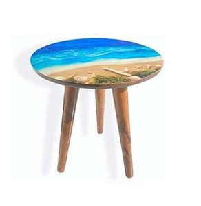 Handcrafted Modern Design Coffee Table Real Wood with Resin <b>Epoxy</b> Finish for Home Office or Hotel . - Product Image 3