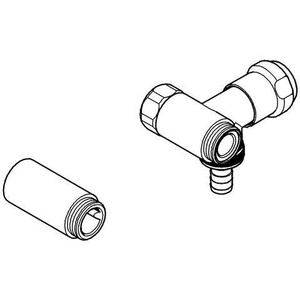 Grohe WAS 3/4 Inch Chrome Right-Hand <b>Battery</b> <b>Connection</b> Angle Valve GROHE - Product Image 3