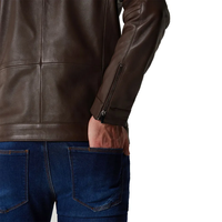 Vestes en cuir pour moto d'hiver classiques réversibles coupe-vent pour hommes, personnalisées avec un motif en relief