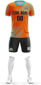 Conjuntos de uniformes de fútbol de diseño personalizado de alta calidad para adultos incluye logotipo nombre impresión sublimación desgaste de entrenamiento al por mayor - Product Image 2