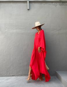 2022 été bohème Vintage femmes robes 100% coton plaine colorant tissé longue Maxi parole longueur pour dames dames soirée - Product Image 2