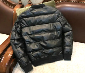 Chaqueta de Cuero Genuino de Oveja para Hombre, de Alta Calidad, Cálida para Invierno, con Cuello Alto, Ecológica e Impermeable - Product Image 5