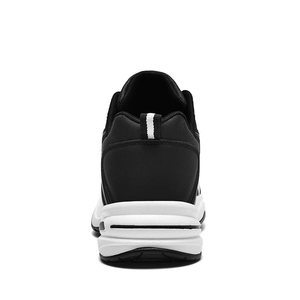 Chaussures noires grandes tailles pour hommes, baskets décontractées sur mesure avec logo, faible MOQ, vente en gros - Product Image 3