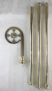 Bishop crozier ที่ไม่เหมือนใครสำหรับวันพ่อพิมพ์ข้อพับโลหะที่กำหนดเองพร้อมด้ามสีทองสดใสโดยรวมสำหรับบริการคริสตจักร - Product Image 3