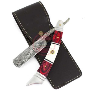 Rasoirs de barbier droits en acier damas Rasoir à coupe droite pour hommes - Product Image 5