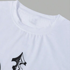 Camiseta gráfica gótica personalizada y conjunto de Jogger acampanado, ropa de calle de dos piezas en contraste con cordón en la cintura, ropa de estilo urbano - Product Image 3