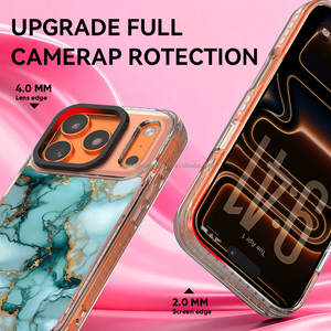 יוקרה מגנטי shockproof tpu pc במקרה טלפון iphone 15 פרו מקס פלוס כיסוי דגם עם עמדת טלפון ושקיעות שולחן - Product Image 4