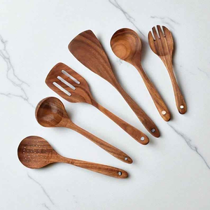 Handmade Classic Eco-Friendly Wooden Utensils Set Party Kitchen Cooking <b>Spoons</b> Tools Cookware Serving Dinner <b>Spoons</b> Saniya - Product Image 1