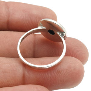 อัญมณีลาริมาร์ธรรมชาติ 925 เงินสเตอร์ลิงทรงกลมแหวนโบฮีเมียนเครื่องประดับทําด้วยมือราคาขายส่งซัพพลายเออร์จํานวนมากอินเดีย - Product Image 5