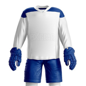 Camiseta de hockey sobre hielo transpirable y ligera para hombres con pantalones a juego diseñados para un rendimiento de velocidad y comodidad - Product Image 5