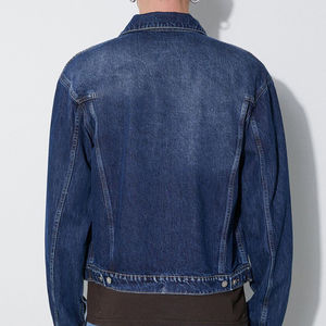 Chaqueta vaquera personalizada Unisex de alta calidad con cuello levantado, diseño de bloque de Color a la moda, temporada al por mayor, servicio OEM de invierno - Product Image 3