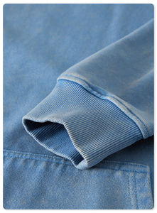 Sudadera con capucha lavada con ácido de piedra de alta calidad, serie High Street, suéter viejo, sudadera Vintage lavada con piedra de gran tamaño - Product Image 6