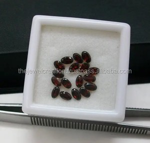 Pierres précieuses de grenat rouge du Mozambique naturelles de 5x4 mm, taille ovale, certifiées IGI, prix d'usine de création de bijoux, vente en gros en Inde - Product Image 2