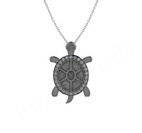 Nouvelle Breloque Tortue en Argent Sterling 925 Plaqué Or 26mm, Sertie de Pierres, Couleur Personnalisée, Haute Qualité, Vente en Gros, Fourniture de Bijoux