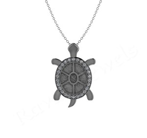 Venta al por mayor de plata esterlina 925 de Grado Superior 26mm chapado en oro forma de tortuga compromiso encanto joyería encontrar componente - Product Image 4