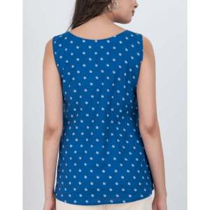 Camiseta sin Mangas de Popelina de Algodón para Mujer, Estilo Casual de Verano, Corte Regular, con Estampado Floral Transpirable y Logotipo Frontal, Talla XS, Más Vendida - Product Image 2