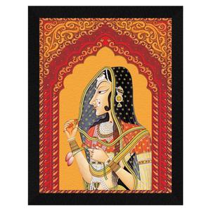 Arte de pared de papel Bani Thani Kishangarh, multicolor, tradicional, 10,0x13,0 pulgadas, juego de 1 - Product Image 1