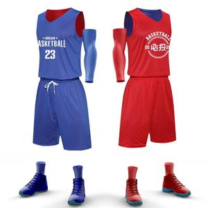 Uniforme de baloncesto transpirable de secado rápido Reversible personalizado para hombres de talla grande impreso con su propio logotipo conjuntos para adultos - Product Image 2